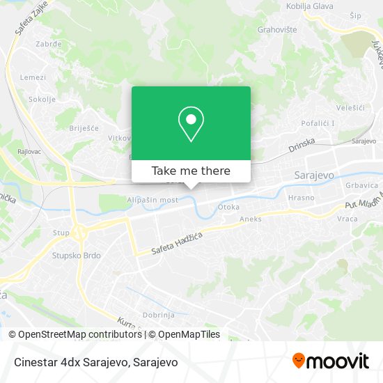 Cinestar 4dx Sarajevo mapa