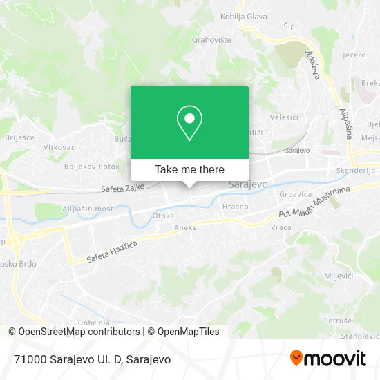 71000 Sarajevo Ul. D map