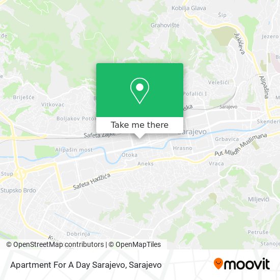 Apartment For A Day Sarajevo map