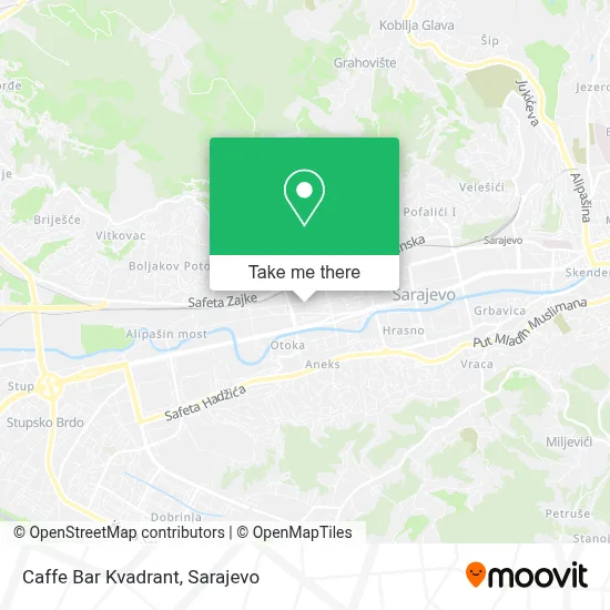 Caffe Bar Kvadrant mapa