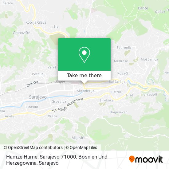Hamze Hume, Sarajevo 71000, Bosnien Und Herzegowina mapa