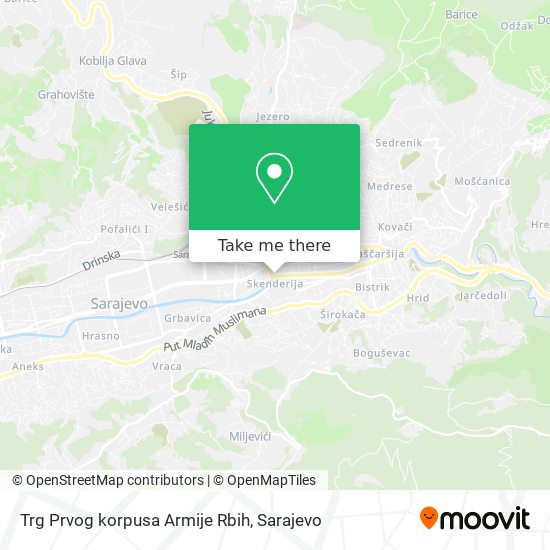 Trg Prvog korpusa Armije Rbih map