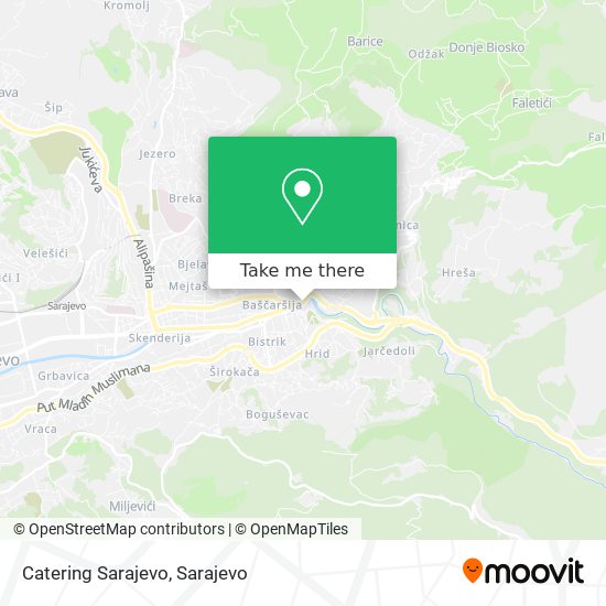 Catering Sarajevo map