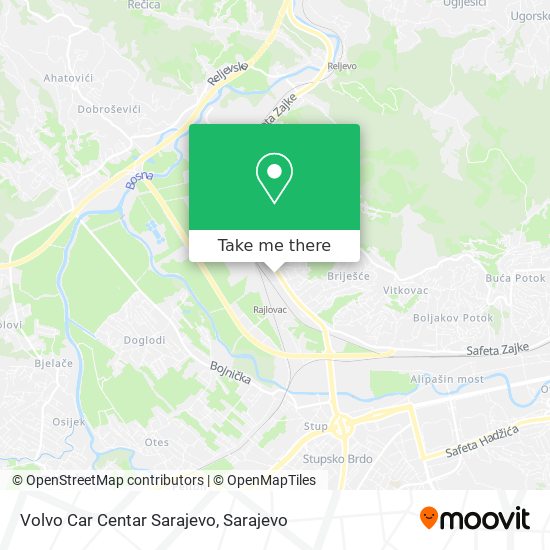 Volvo Car Centar Sarajevo mapa