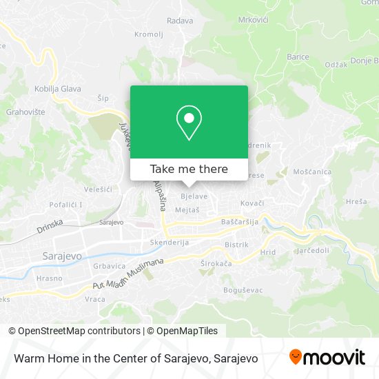 Warm Home in the Center of Sarajevo map