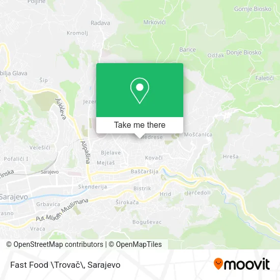 Fast Food \Trovač\ mapa
