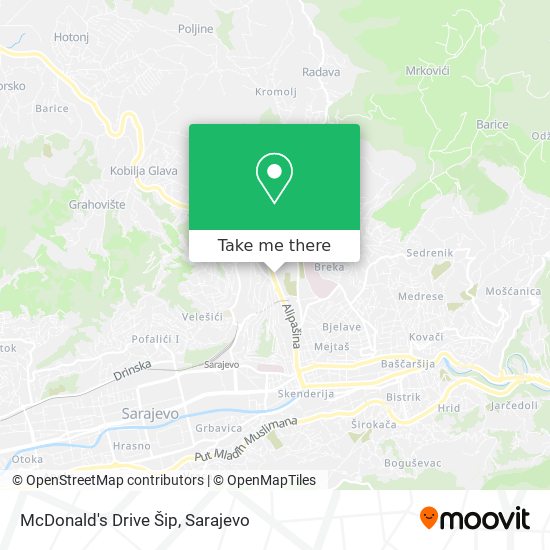 McDonald's Drive Šip mapa