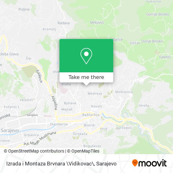 Izrada i Montaza Brvnara \Vidikovac\ map
