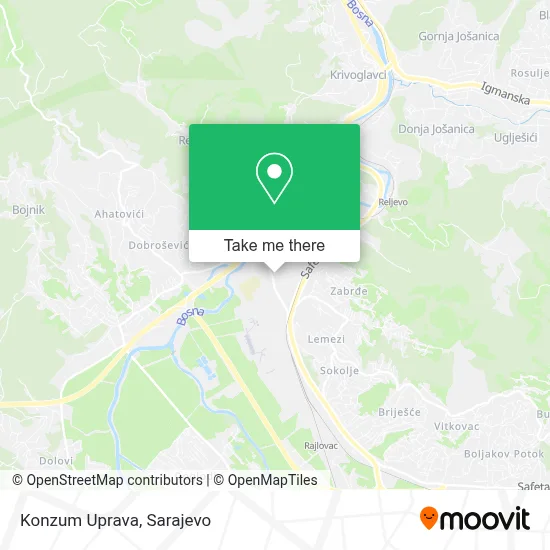Konzum Uprava map