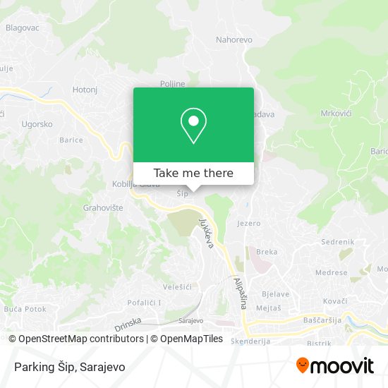 Parking Šip mapa