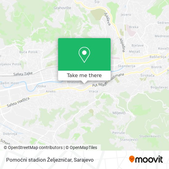 Pomoćni stadion Željezničar map