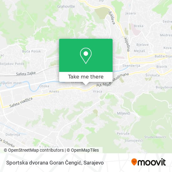 Sportska dvorana Goran Čengić mapa