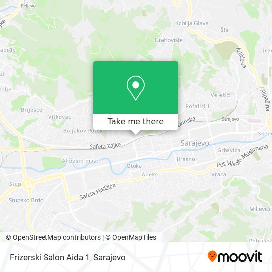 Frizerski Salon Aida 1 map