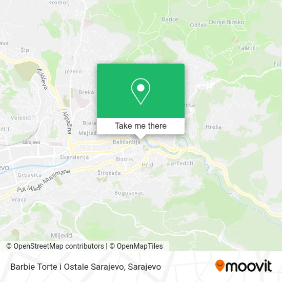 Barbie Torte i Ostale Sarajevo map