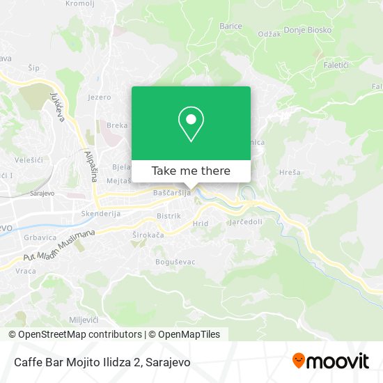 Caffe Bar Mojito Ilidza 2 mapa