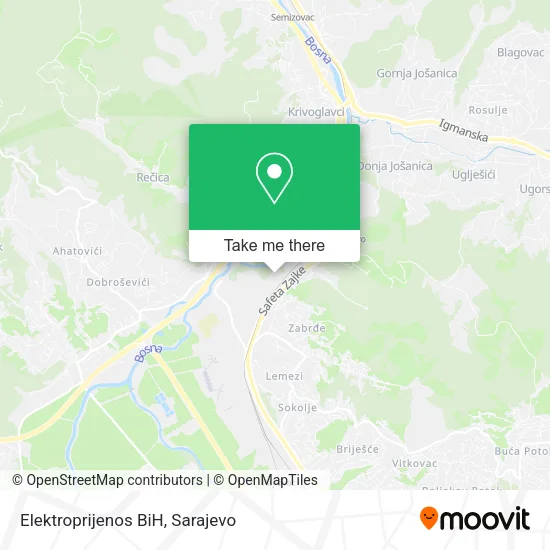 Elektroprijenos BiH map