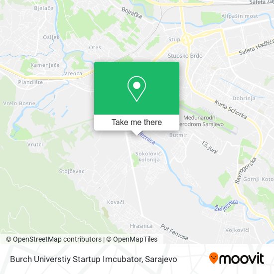 Burch Universtiy Startup Imcubator mapa
