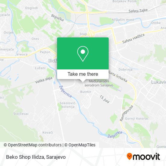 Beko Shop Ilidza mapa