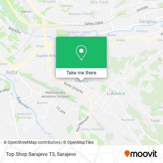 Top Shop Sarajevo T3 mapa