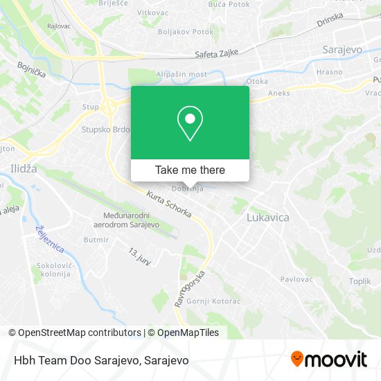 Hbh Team Doo Sarajevo map