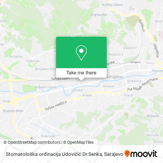 Stomatološka ordinacija Udovičić Dr.Senka map