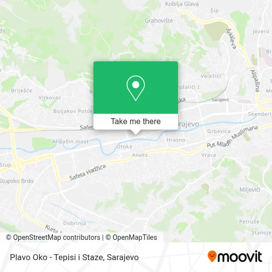 Plavo Oko - Tepisi i Staze map