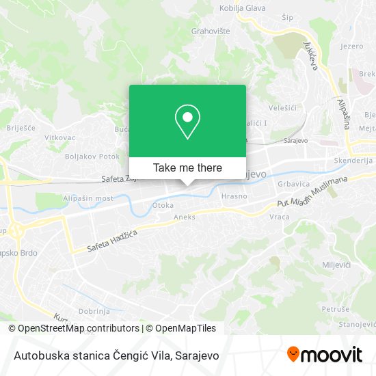 Autobuska stanica Čengić Vila mapa
