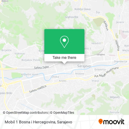 Mobil 1 Bosna i Hercegovina map