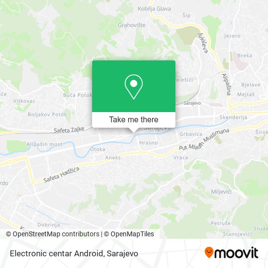 Electronic centar Android map