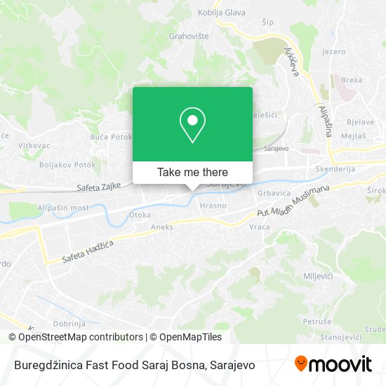 Karta Buregdžinica Fast Food Saraj Bosna