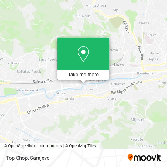 Top Shop map