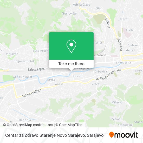 Centar za Zdravo Starenje Novo Sarajevo map