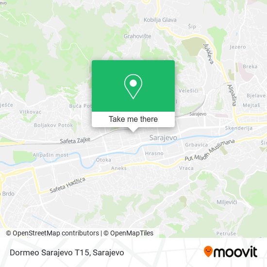 Dormeo Sarajevo T15 map