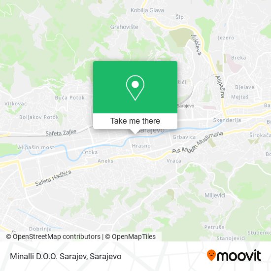 Minalli D.O.O. Sarajev map