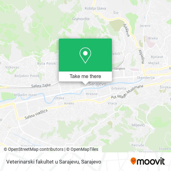 Veterinarski fakultet u Sarajevu map