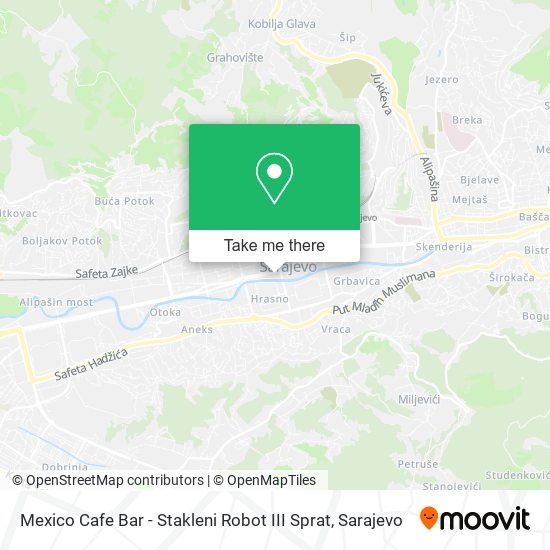 Mexico Cafe Bar - Stakleni Robot III Sprat map