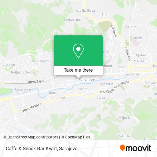 Caffe & Snack Bar Kvart map