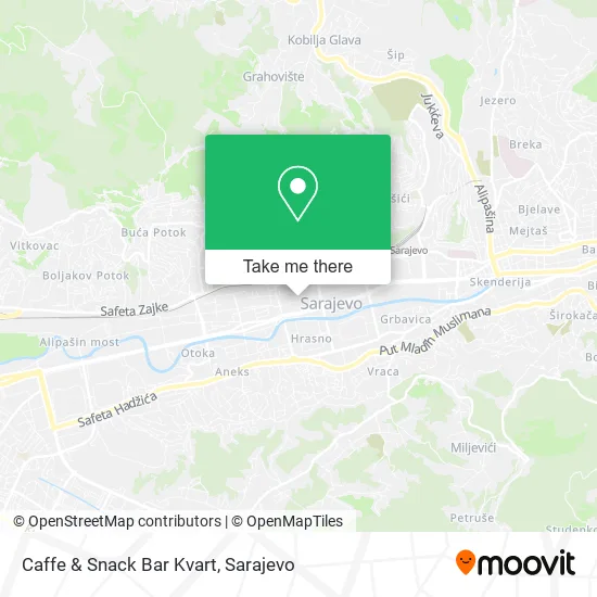 Caffe & Snack Bar Kvart map