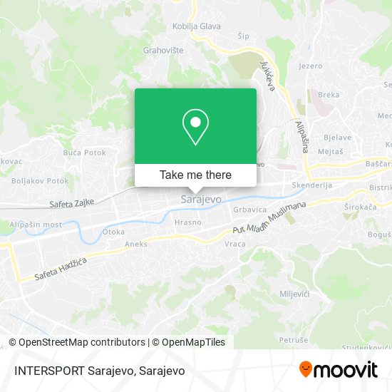 INTERSPORT Sarajevo map