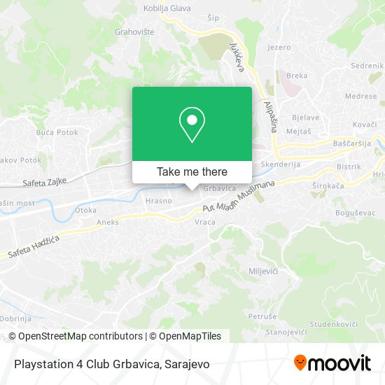 Playstation 4 Club Grbavica map