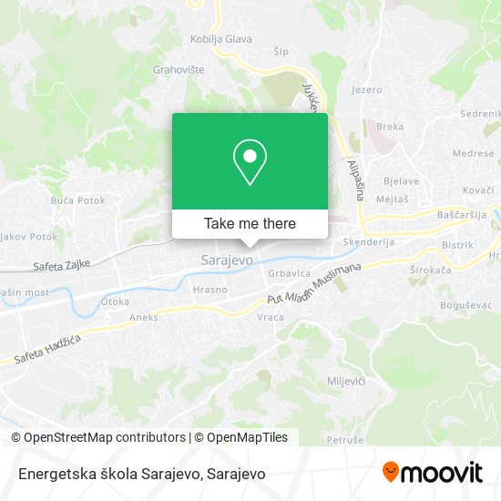 Energetska škola Sarajevo map