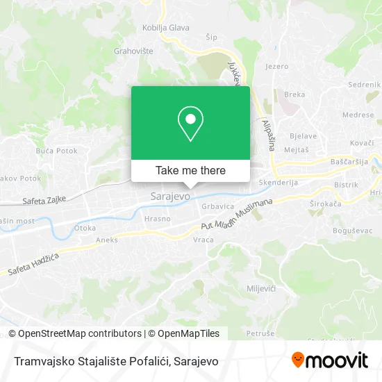 Tramvajsko Stajalište Pofalići map