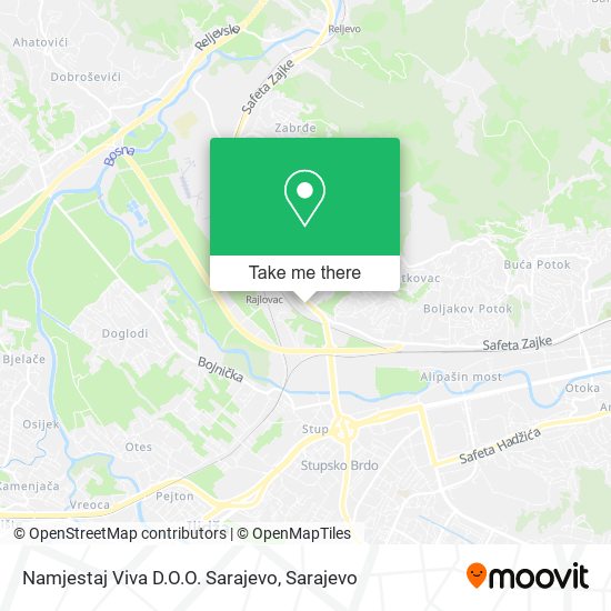 Namjestaj Viva D.O.O. Sarajevo map