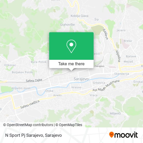 N Sport Pj Sarajevo map