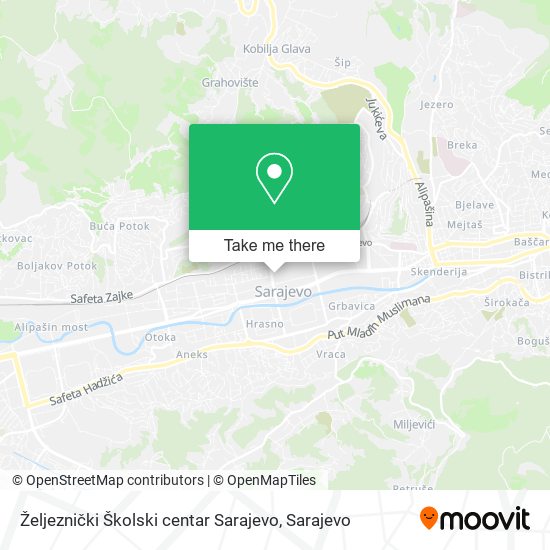Željeznički Školski centar Sarajevo mapa