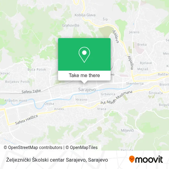 Željeznički Školski centar Sarajevo map