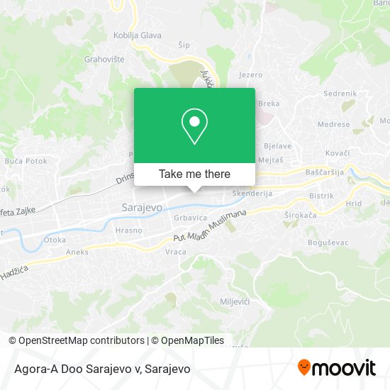 Agora-A Doo Sarajevo v map
