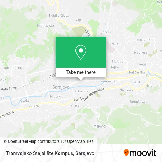 Tramvajsko Stajalište Kampus map