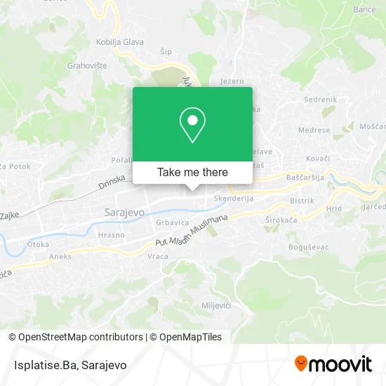 Isplatise.Ba map