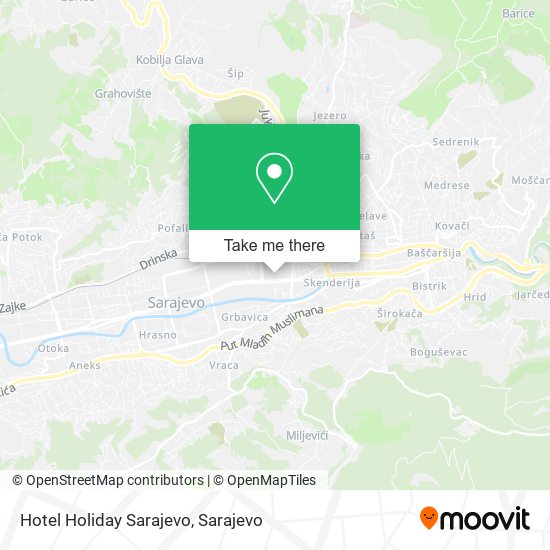 Hotel Holiday Sarajevo mapa